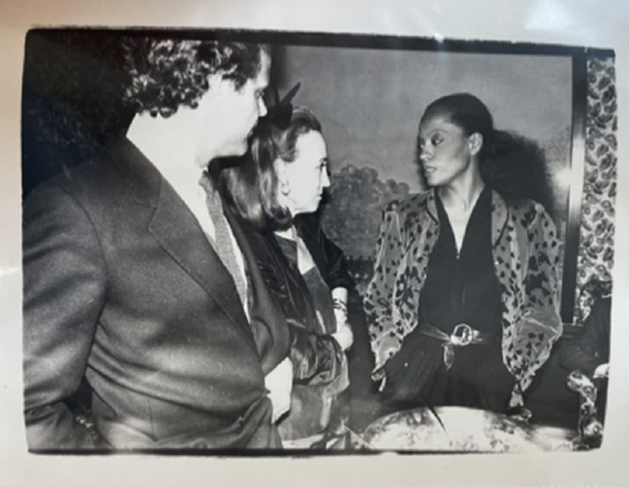 Diana Ross and Helen Gurley Brown at Party, 1980 (authenticated by the Warhol Estate and Foundation)