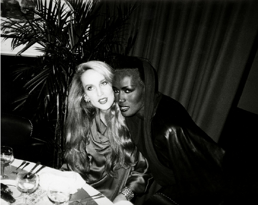 Jerry Hall & Grace Jones, 1985 (authenticated by the Warhol Estate and Foundation)