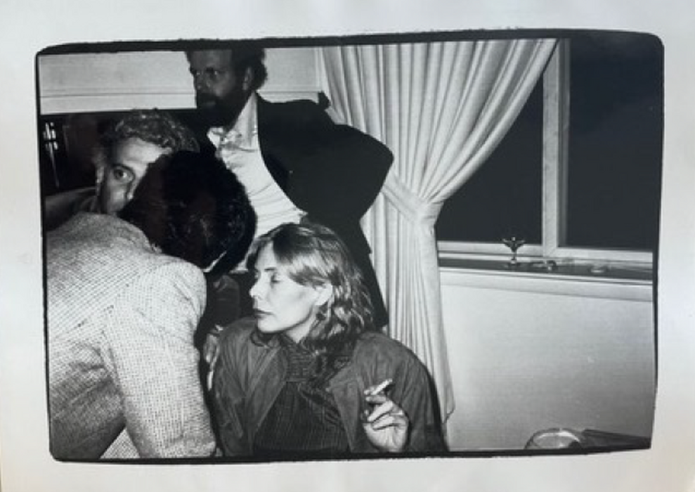 Joni Mitchell and Unidentified Men, circa 1979 (authenticated by the Warhol Estate and Foundation)