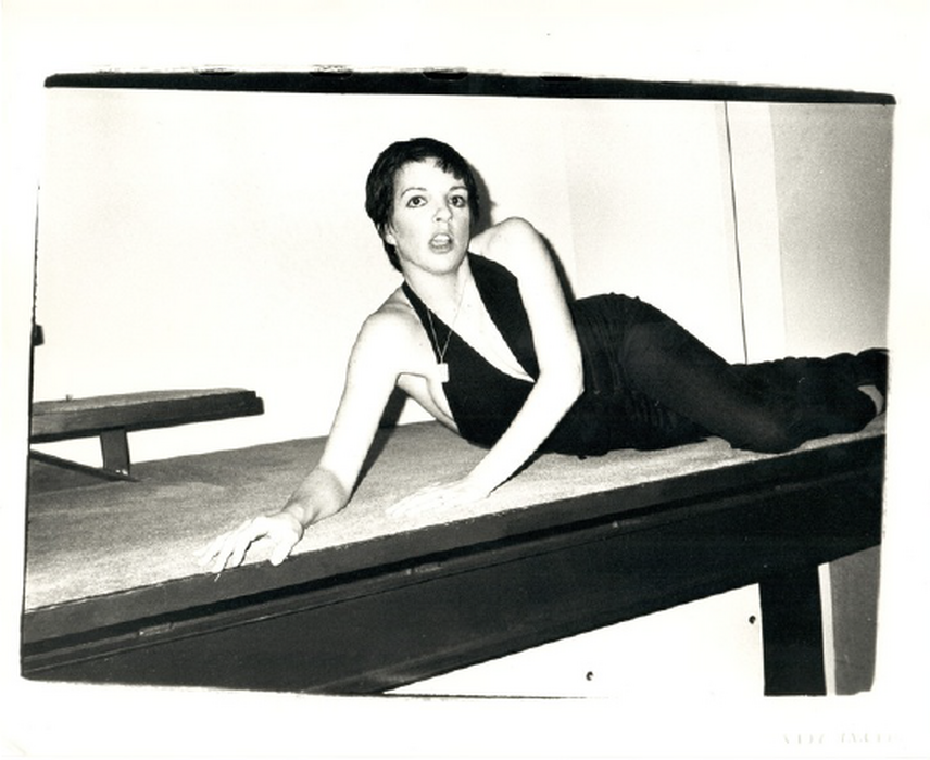 Liza Minnelli posing in Halston's Apartment, circa 1979 (authenticated by the Warhol Estate and Foundation)