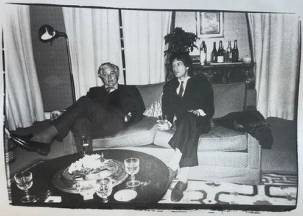 Mick Jagger & John Richardson in Paris, 1980 (authenticated by the Warhol Estate and Foundation)