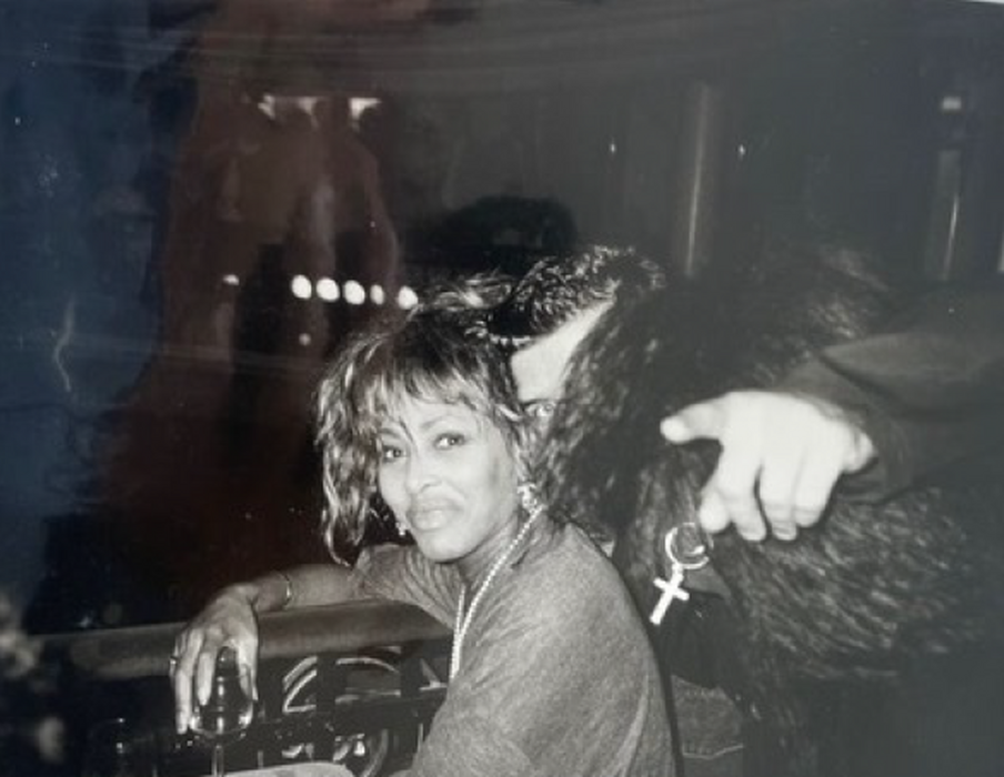 Tina Turner on nightclub balcony, 1986 (authenticated by the Warhol Estate and Foundation)