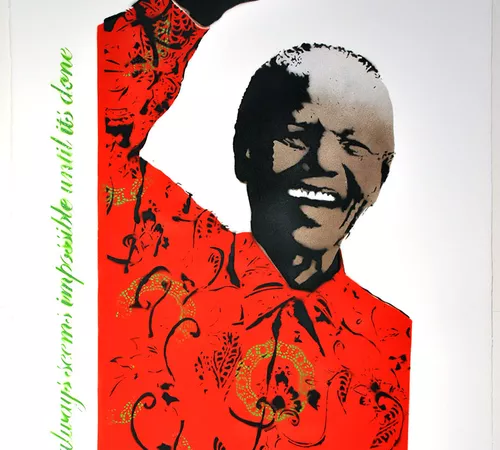 Mandela (Red) - Signed edition of 15