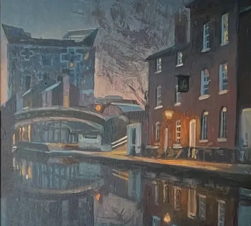 Gas Street Basin, Dusk (Framed dimension 26 x 28 cm)